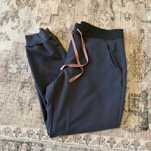 FIGS Jogger Pants with Pink Drawstring